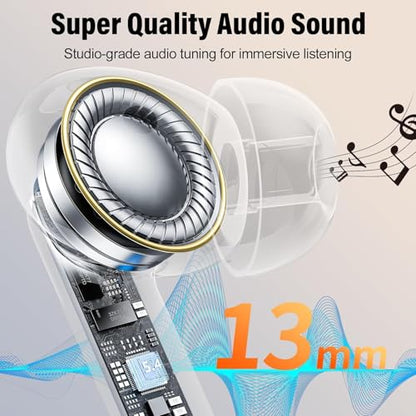 VEKJ Earbuds A68 Pro 165 Languages 42H Bluetooth 5.4 Translation Earphones