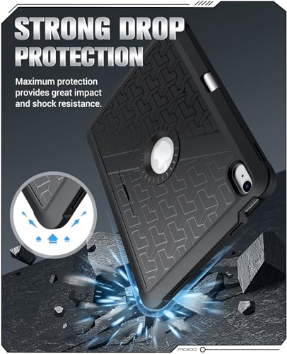 MoKo iPad Case for 11th Generation 2025 (Model: A3354/A3355/A3356) & 10th Generation 2022 (Model: A2696/A2757/A2777) Heavy Duty Shockproof Cover with Screen Protector