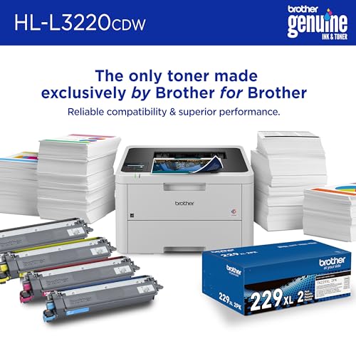 Brother HLL3220CDW Laser Printer 2400 x 600 dpi Network-Ready Color Compact