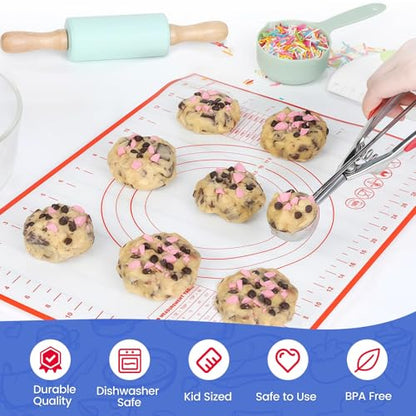 Vinino 9x8x2.5 inches KBS-SET Kids Baking Supplies Non-Toxic Dishwasher Safe