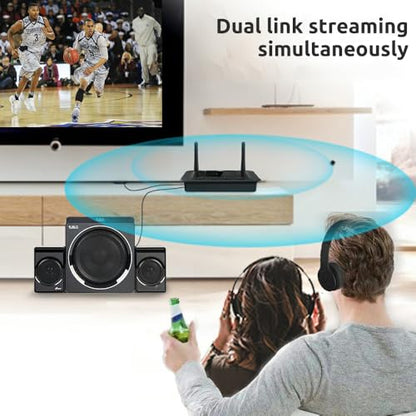 1Mii 3-in-1 B03 Bluetooth Transmitter Receiver 5.3 Black Audio Adapter