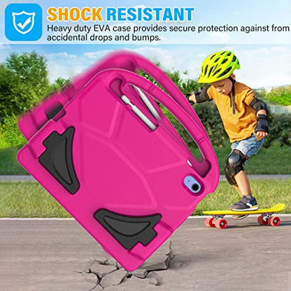 SUPLIK 11-Inch Kids Case for iPad A16 2025/10th Gen, Hybrid Pink Shell, Light Weight