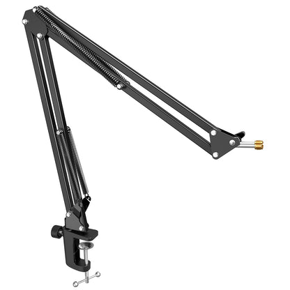 FIFINE CS1 Microphone Arm Stand Metal with Adjustable Scissor Boom, 3/8 Inch to 5/8 Inch Adapter