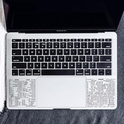 Synerlogic 3.25" x 3.25" SCS-M-CLEAR-W Waterproof Keyboard Shortcut Stickers - Military Theme, Clear Vinyl