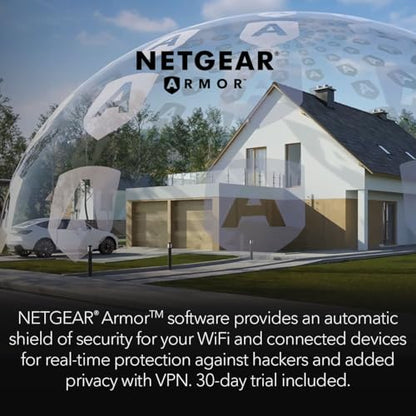 NETGEAR Dual-Band RAX36-100PAR AX3000 WiFi 6 Router, Up to 3 Gbps Speed, 4 Antennas