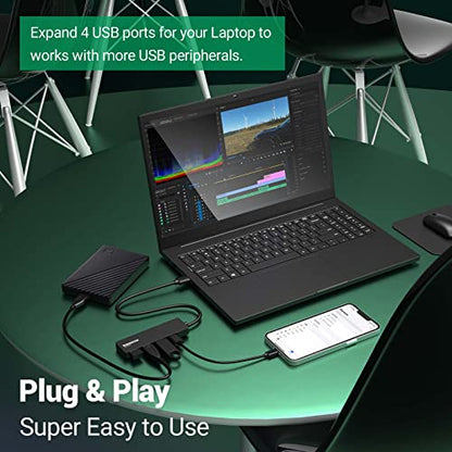 OBERSTER USB Hub 4 Ports USB 3.0 Model HB023 with Plug and Play Feature