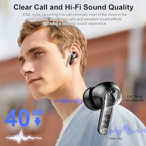 Rinsmola Wireless Earbuds G21 Pro In-Ear Headphones Bluetooth 5.4 48Hrs Playtime