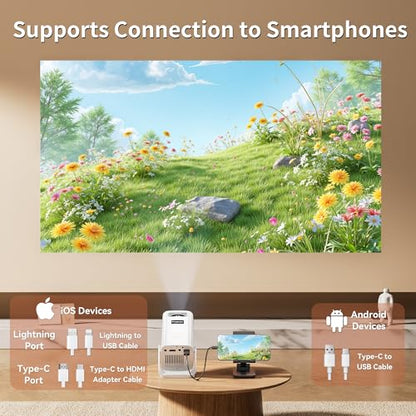 Sainyer Portable Mini Projector Q100 1920 x 1080 1500 Lumen LCD