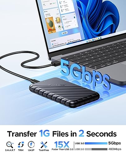 ORICO 6TB 25PW1-U3-BK External Hard Drive Enclosure USB 3.0