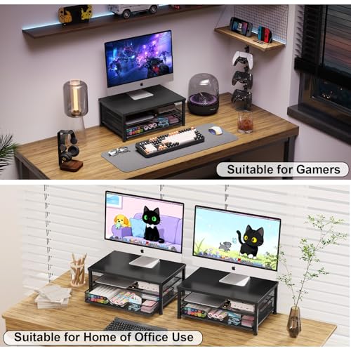 OPNICE 14 x 9.1 x 5.6 inches Computer Monitor Stand with Drawer