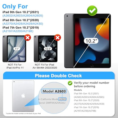 AVAKOT 10.2 Inch iPad 9th Generation Tempered Glass Screen Protector