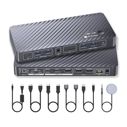 AV Access 8.66" x 3.94" iDock M10 USB Docking Station with 16 Ports, 3 HDMI, 4K Resolution