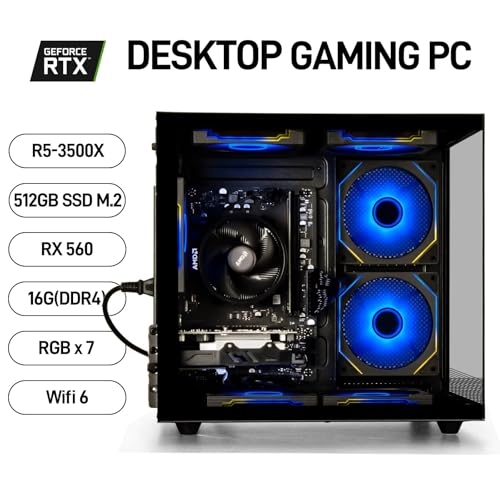 Suevery Desktop Computer SUV9B1W04 Ryzen 5 6C 512 GB SSD 16 GB RAM HDMI Tower