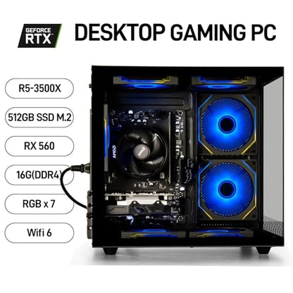 Suevery Desktop Computer SUV9B1W04 Ryzen 5 6C 512 GB SSD 16 GB RAM HDMI Tower