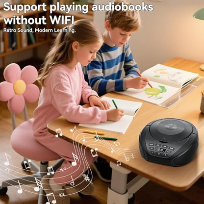 Gueray 2 Speaker Stereo CD Player B-03 Black Radio Boombox