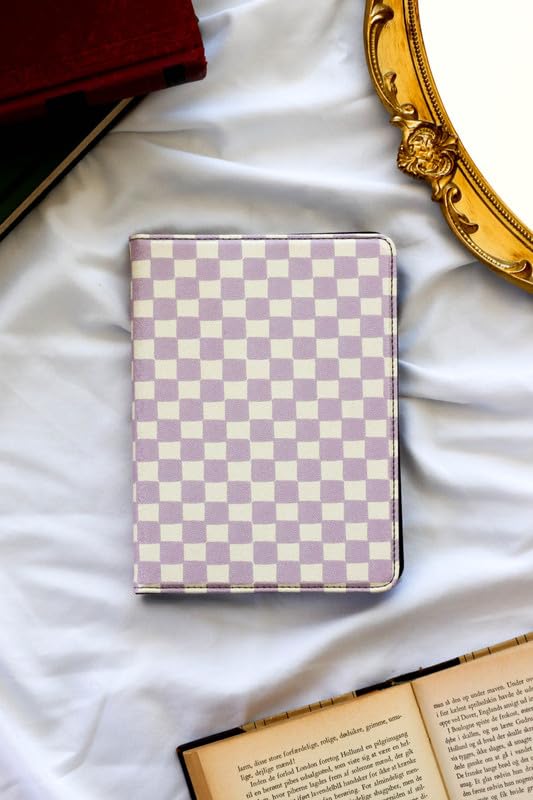 Lash Next Door Kindle Case for Paperwhite 11th Gen & 12th Gen - Checkmate Pattern, Built-in Stand, Adjustable Strap