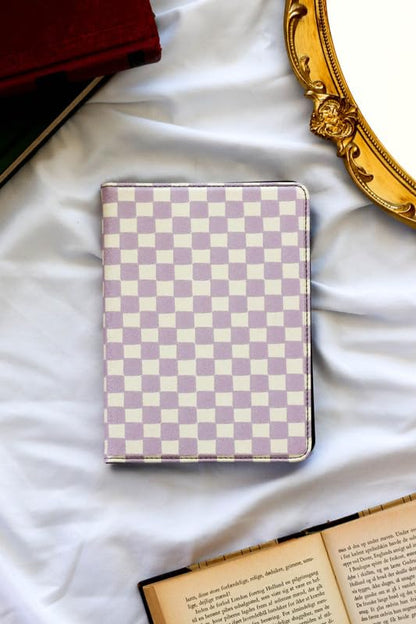 Lash Next Door Kindle Case for Paperwhite 11th Gen & 12th Gen - Checkmate Pattern, Built-in Stand, Adjustable Strap