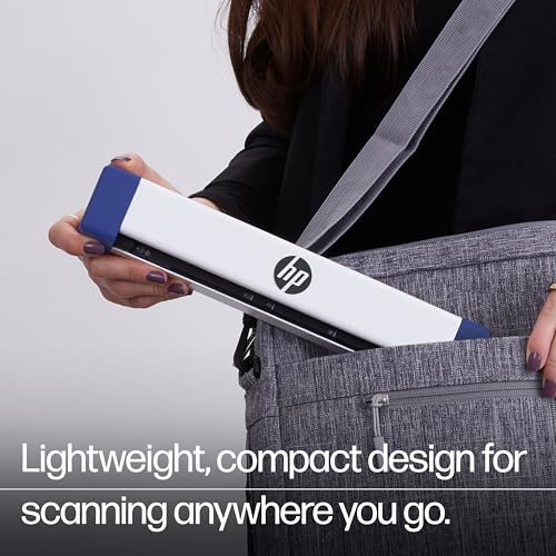 HP PS100W Portable Document Scanner - Wi-Fi, 300 DPI - Compact Document Scanner