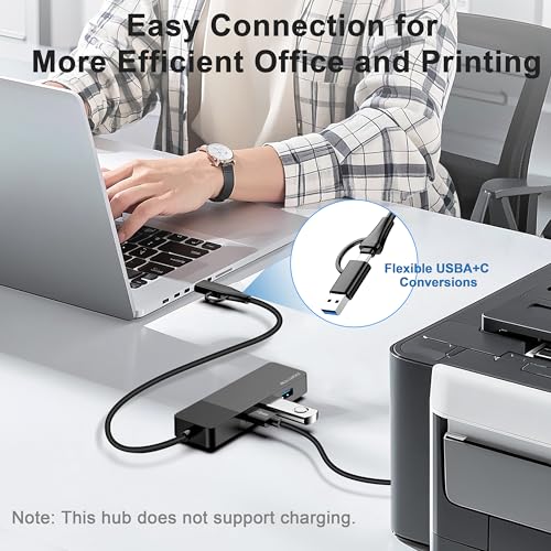 ALL-LUCKY Ethernet USB Hub 4-Port with Gigabit Network Interface