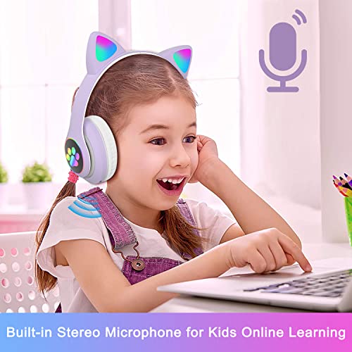 TOKANI 30 Ohms Purple Headphones Over Ear Active Noise Cancellation Bluetooth & Wired 1 Count