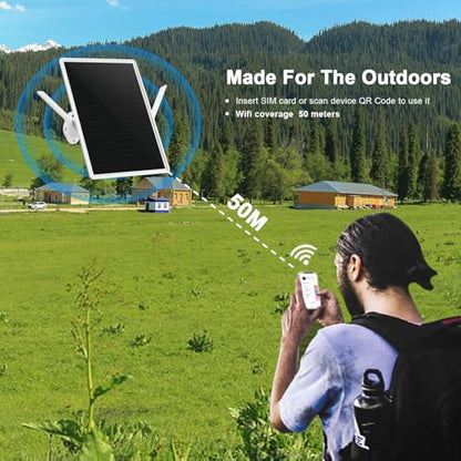 OuOudoit Solar 4G Router 150Mbps LTE 802.11n Dual-Band Wi-Fi 50m Range