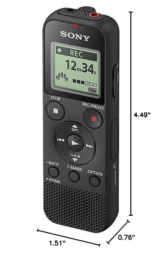 Sony ICD-PX370 Mono Digital Voice Recorder 4GB - USB - 57 Hours Battery Life
