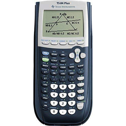 Texas Instruments TI-84 Plus Graphing Calculator 3” LCD Battery Powered Plastic Enclosure Black