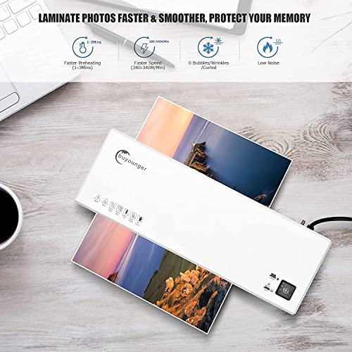 Buyounger A4 Laminator FNL012 340mm/min 2 Roller White Office Product