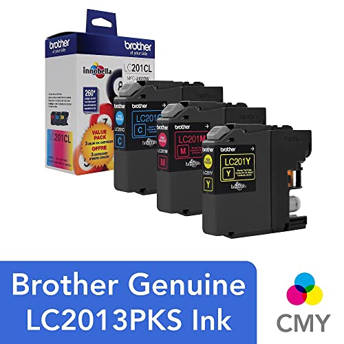 Brother LC2013PKS 3 Count Cyan Ink Cartridge - Genuine, Inkjet