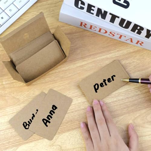 TKYPZY 4 x 6 inches 206487 Paper Brown Note Cards 100 Count
