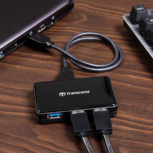 Transcend 4-Port USB 3.0 Hub TS-HUB3K Aluminum Black