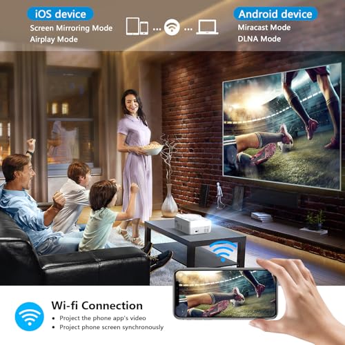 Dxyiitoo 9.25" x 6.5" x 3.75" 201/201S 1920 x 1080 12000 Lumen LCD LED Portable Projector