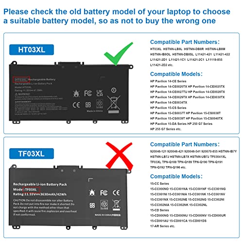 Fancy Buying HT03XL 11.55V 41.9WH Lithium Polymer Laptop Battery