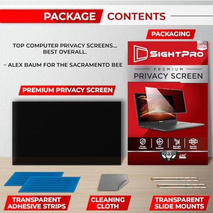 SightPro 14 Inch Laptop Privacy Screen Filter SP-PSB14169 16:9 Non-Magnetic Blackout Filter