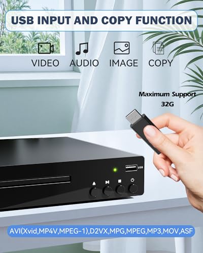 SHIWAKOTO DVD Player SH-DVP ULTRA 1080p 5.1 Surround HDMI CD, DVD, VCD, SVCD