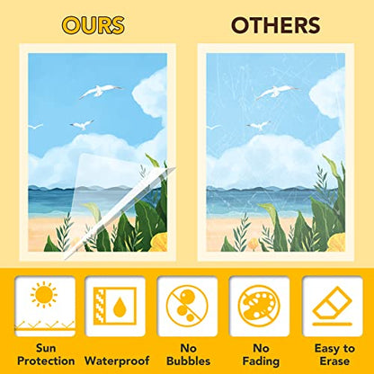 RowinsyDD 9 x 12 Inches ZZP-20P Self-Adhesive Laminating Sheets