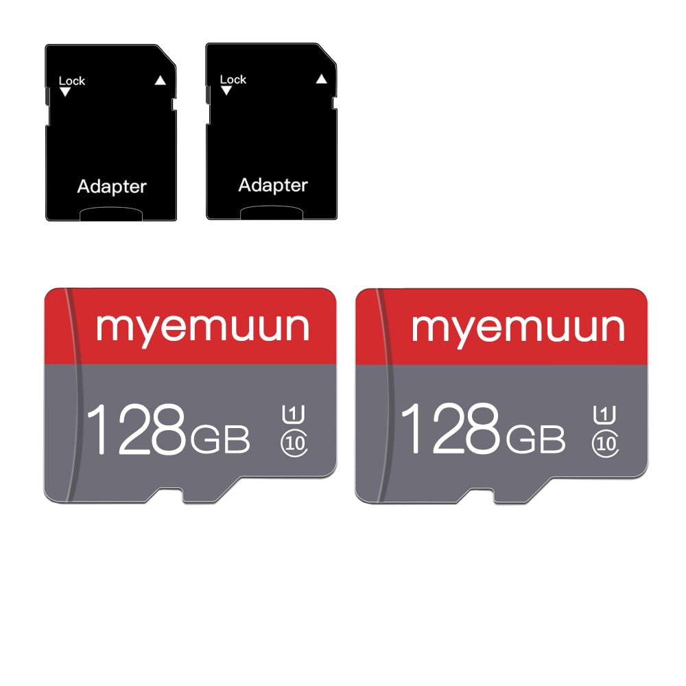myemuun 128GB Micro Memory Card Class 10 MicroSDXC Red