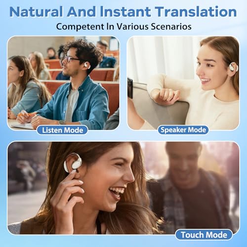 TOPHAIR 3.86x3.78x1.65 inches TOPHAIR-EJ008 Earbuds 138 Language Translator Bluetooth 5.4 Level