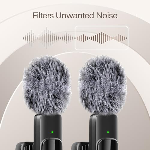 Labstandard Wireless Lavalier Microphone K9 Dual Channel Omnidirectional - Bluetooth-Compatible, USB Type-C & Lightning for Smartphones
