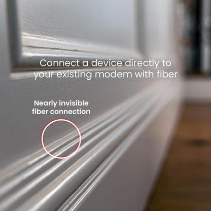InvisiLight Home Fiber Kit with Media Converters - Model NVSLGHTRSI-D-SCUSCU-1-NAM-W600-40M MEDIA - Indoor - Wired Connection - 40M Fiber Length