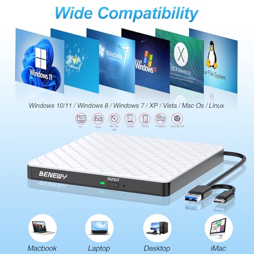 BENEWY External CD/DVD Drive SY879 USB 3.0