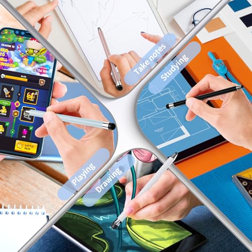 Maylofi 580 Stylus Pen for Touchscreen - 10 Count - Universal Capacitive Touch Screen Compatibility - Colorful Aluminum