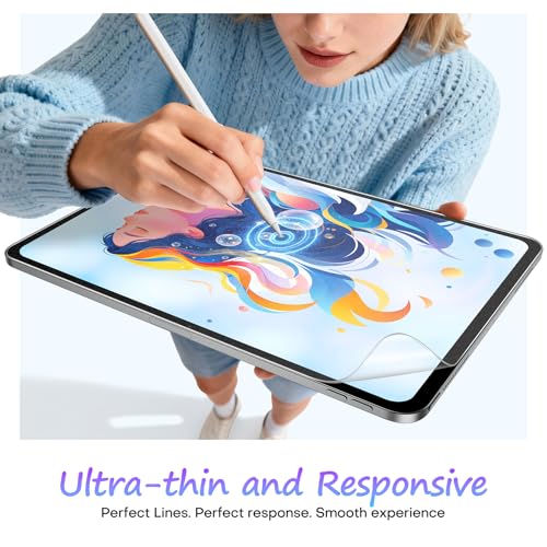 OMOTON 11 Inch PET Film Screen Protector for iPad Air 11'' M4/M3/M2 (2026/2025/2024) Matte, Anti-Glare, Scratch Resistant