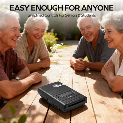 Coby 5.83" x 10.2" x 1.97" CVR-22 Cassette Recorder with Built-In Microphone