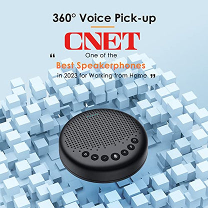 EMEET 4.72" Luna Conference Speaker and Microphone 360° Pickup USB Bluetooth Speakerphone for Up to 16 Participants