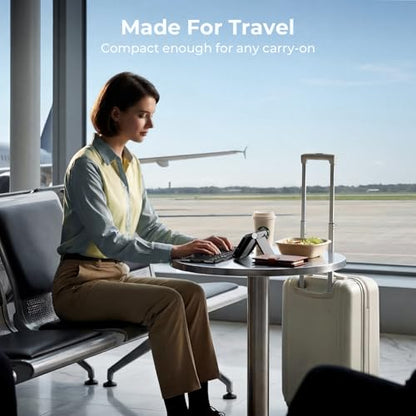 iClever 65-Key IC-BK08 Bluetooth Keyboard, Portable Foldable Design, Touchpad, Multi-Device Connectivity