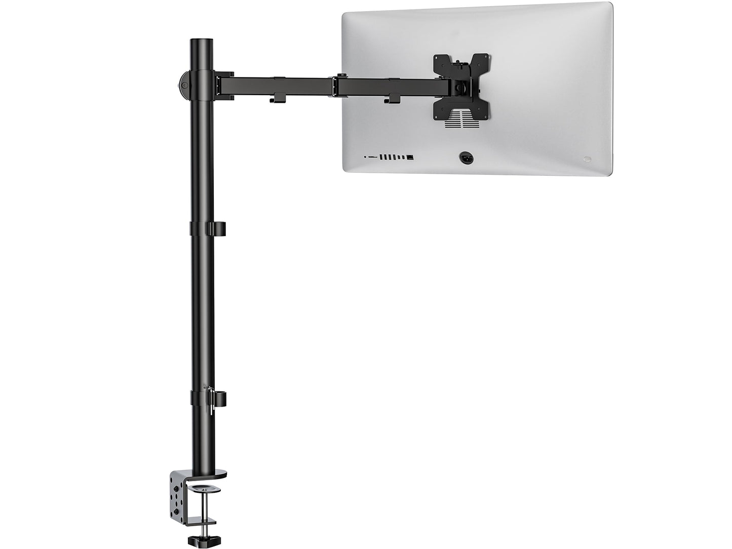 WALI M001XL Single Mount for Tabletop Mounting, Max Screen Size 32 inches, Max Weight 22 lbs, Adjustable Arm, Black