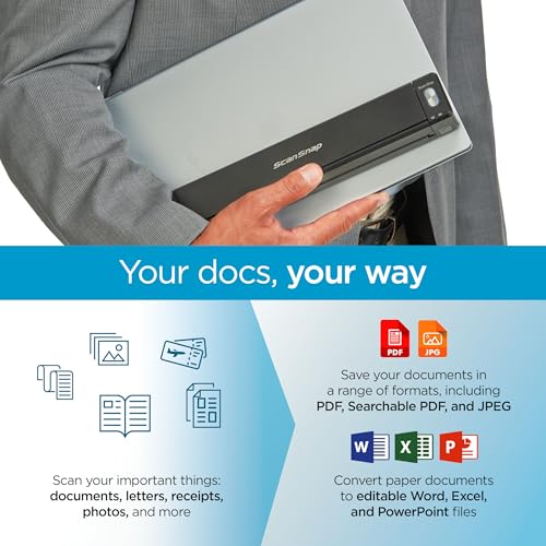 ScanSnap IX100 Document Scanner USB Wi-Fi 600 DPI