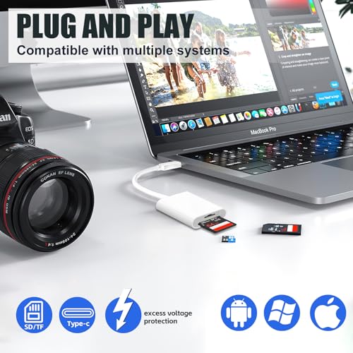 LBSC USB C SD Card Reader 2-Slot Type C Compatible