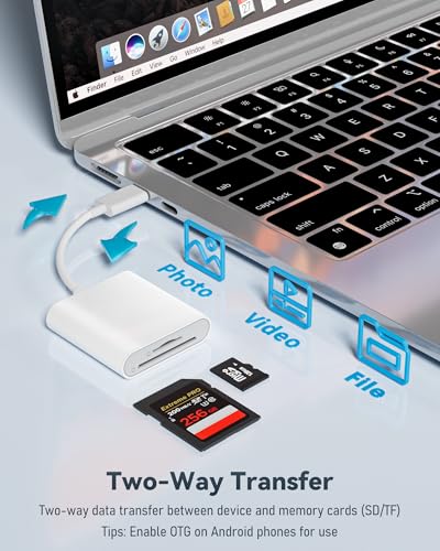 YOFEEPOP USB Type C Dual Slot SD Card Reader USBCSD1-2XD